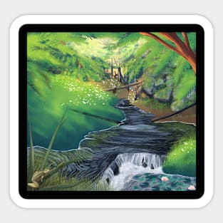 Forest Stream Sticker